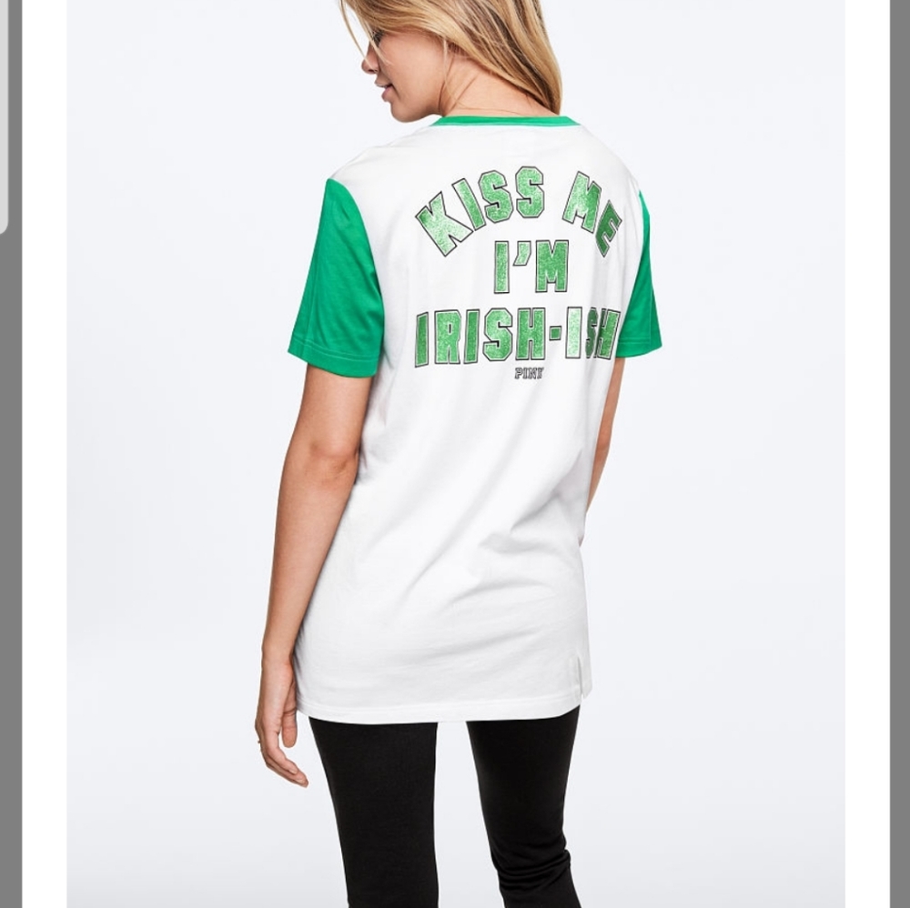 ☘ New VS PINK IRISH ST PATTY'S DAY BLING SHIRT